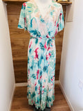 Robe Plissée Grande Taille Élégante - 95% Polyester - Fabrication Italie