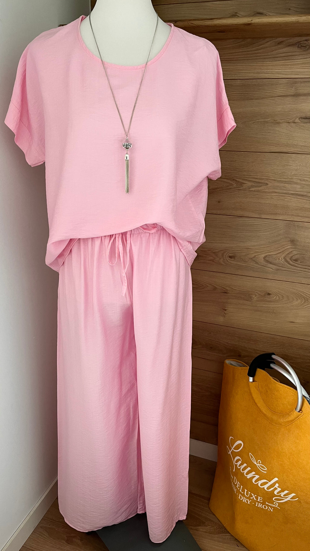 Ensemble Fluide Pantalon & Haut Large - 95% Viscose - Fabrication Italie