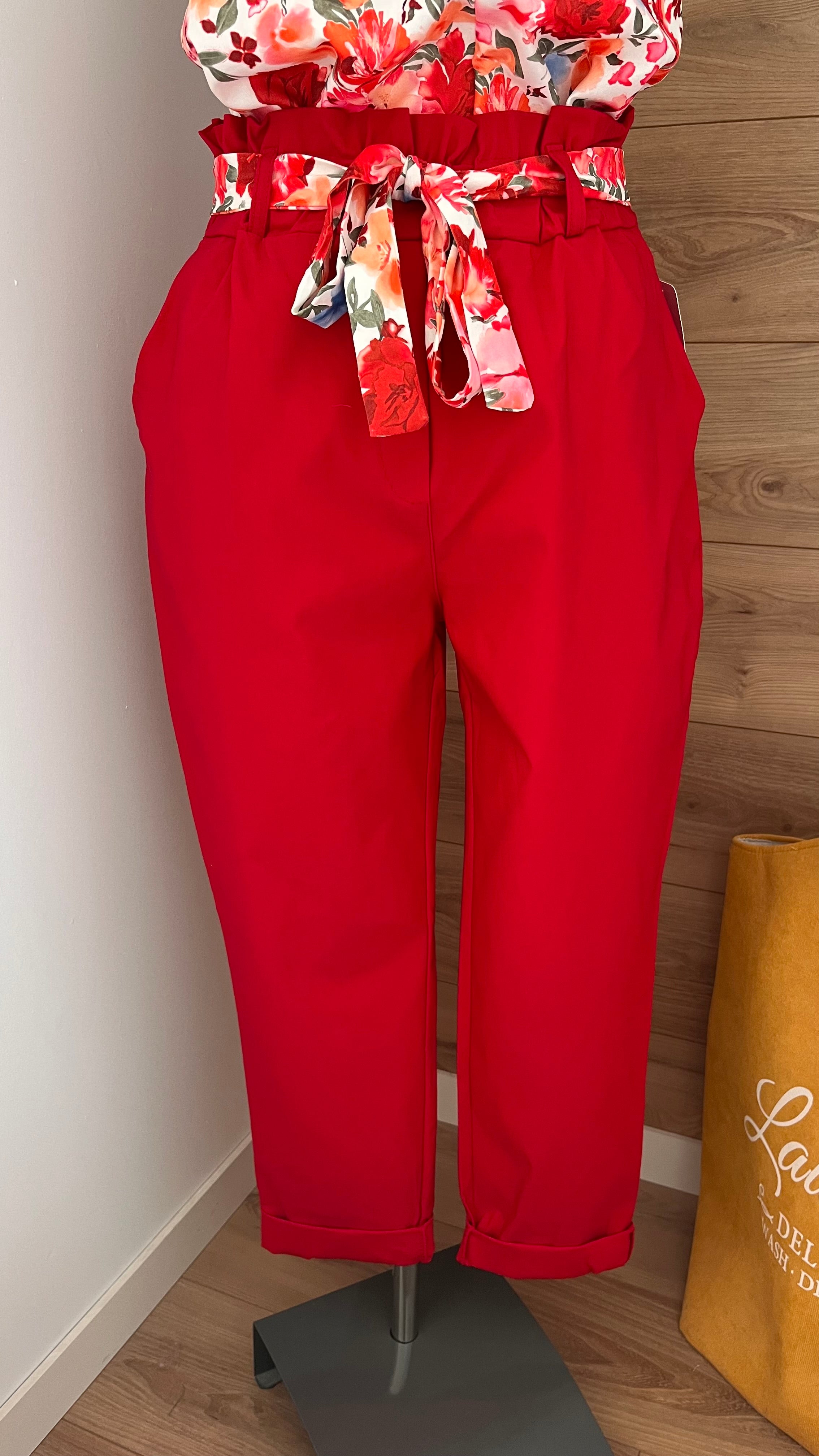 Pantalon Carotte Grande Taille Stretch - 95% Polyester - Fabrication Italie