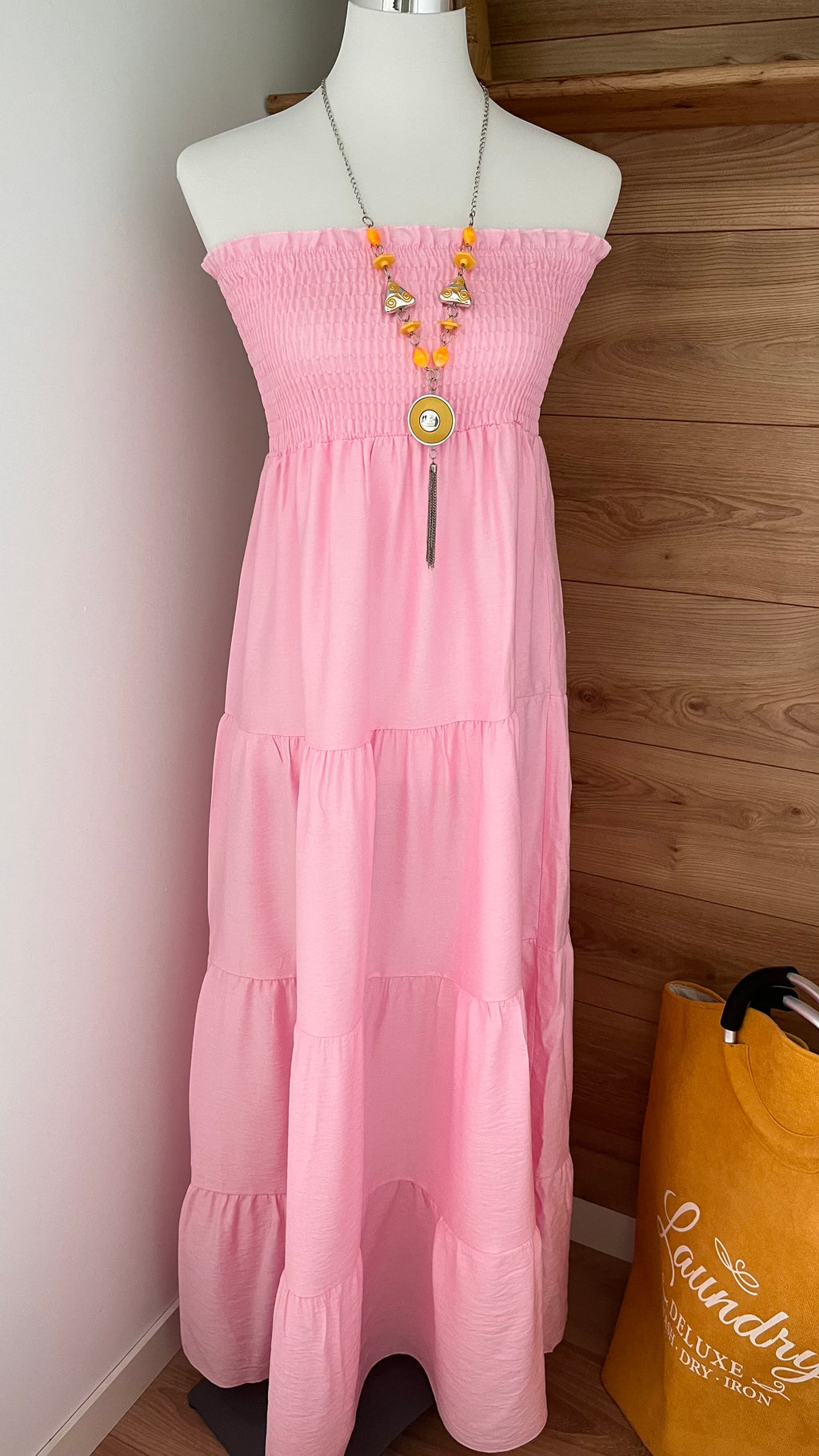 Robe Longue Bustier Multicolore - 95% Viscose - Fabrication Italie