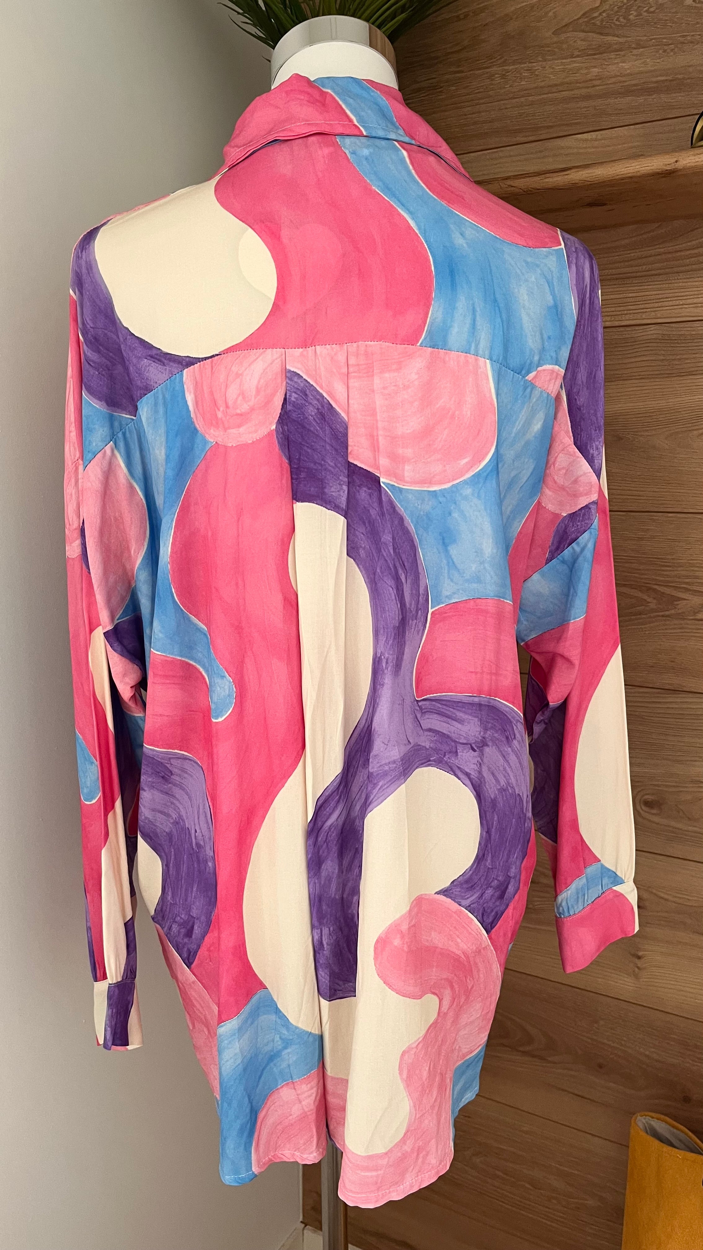 Chemise Fluide 100% Viscose Élégante - Fabrication Italie - Du 40 au 46