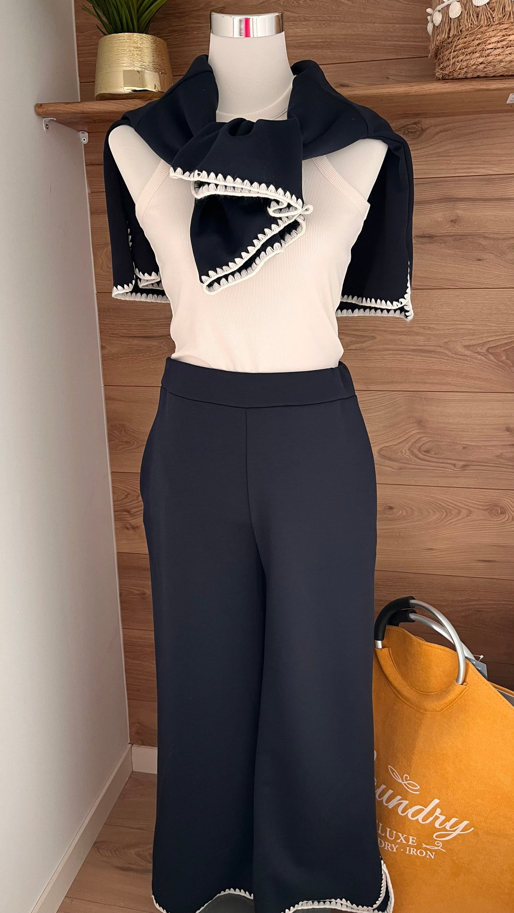 Ensemble Liseré Taille Élastique - 52% Polyester - Fabrication Italie