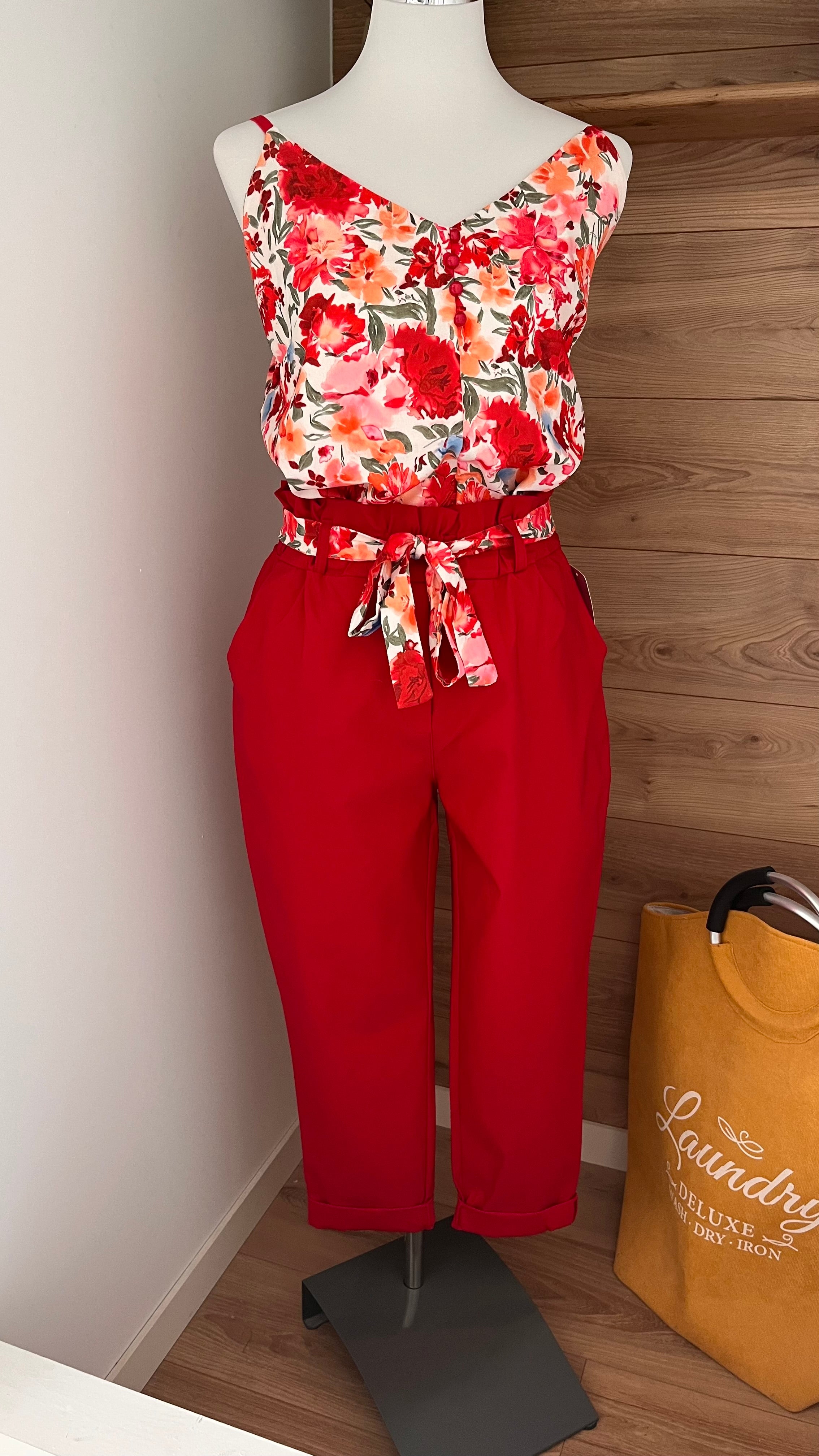 Pantalon Carotte Grande Taille Stretch - 95% Polyester - Fabrication Italie