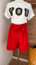 NOUVEAUTÉ | Short Fluide Rouge Grande Taille