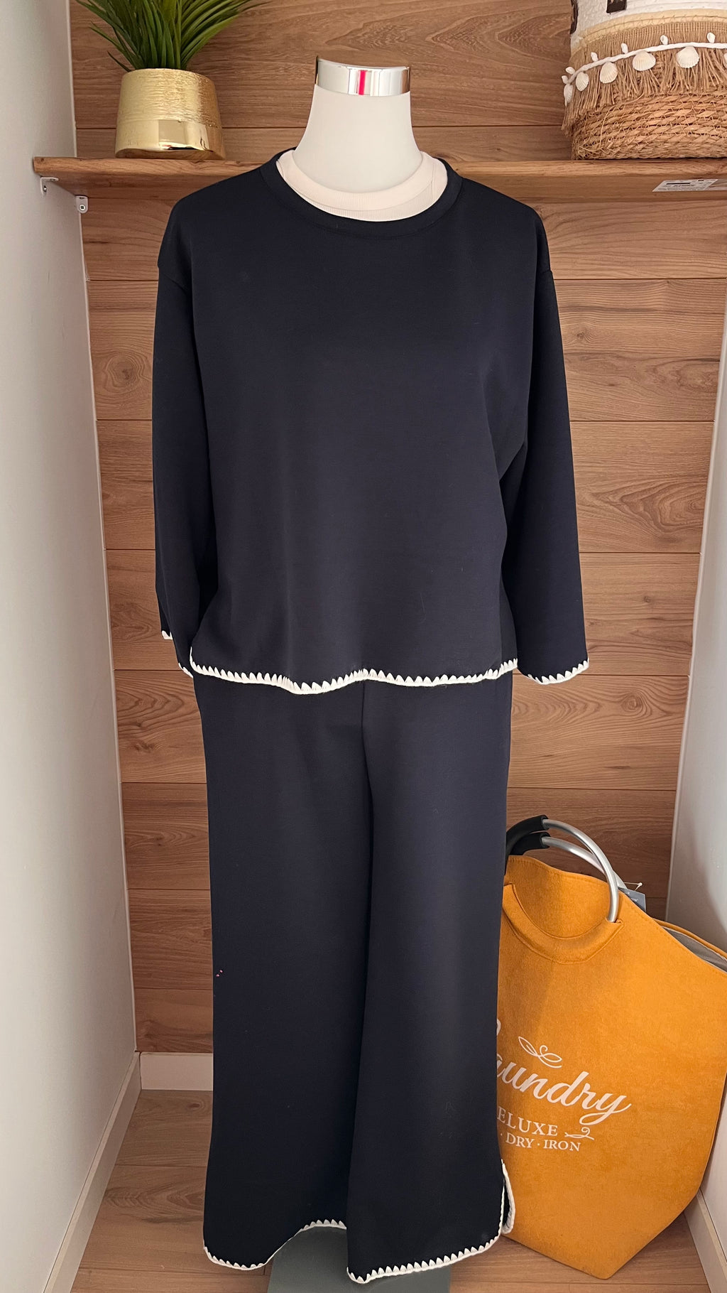 Ensemble Liseré Taille Élastique - 52% Polyester - Fabrication Italie