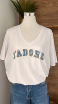 T-shirt J'Adore Grande Taille - 100% Coton - Fabrication Italie