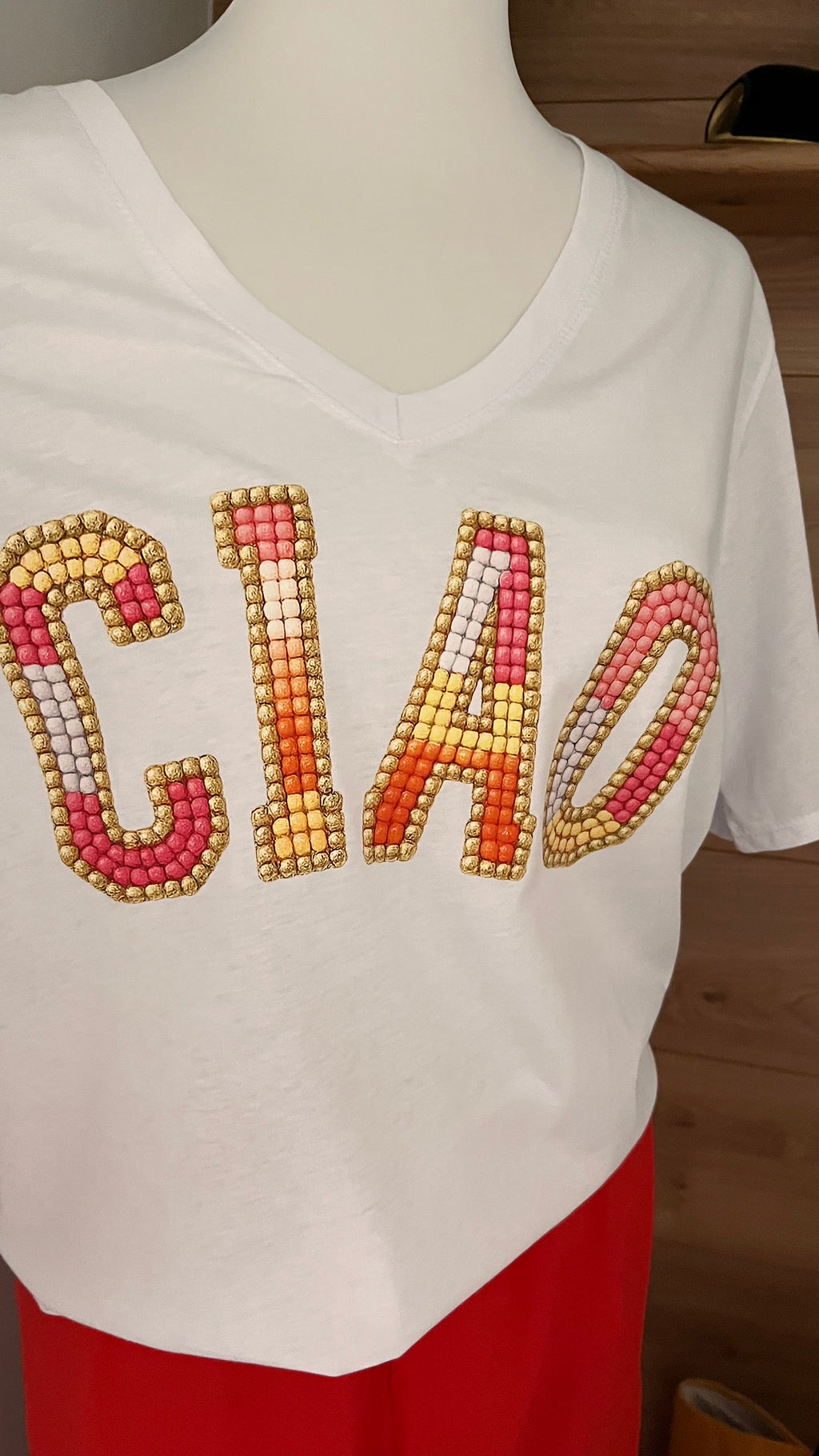 T-shirt "Ciao" Grande Taille - 100% Coton - Fabrication Italie