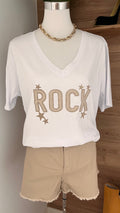 T-shirt Inscription Rock Grande Taille - 100% Coton - Fabrication Italie