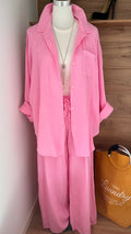 Ensemble Rose 100% Coton Doux & Élégant - Fabrication Italie - Du 40 au 48