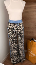 Pantalon Imprimé Léopard Fluide - 70% Viscose - Fabrication Italie