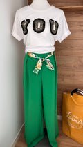 NOUVEAUTÉ | Pantalon Palazzo Fluide - Ceinture Fleurie